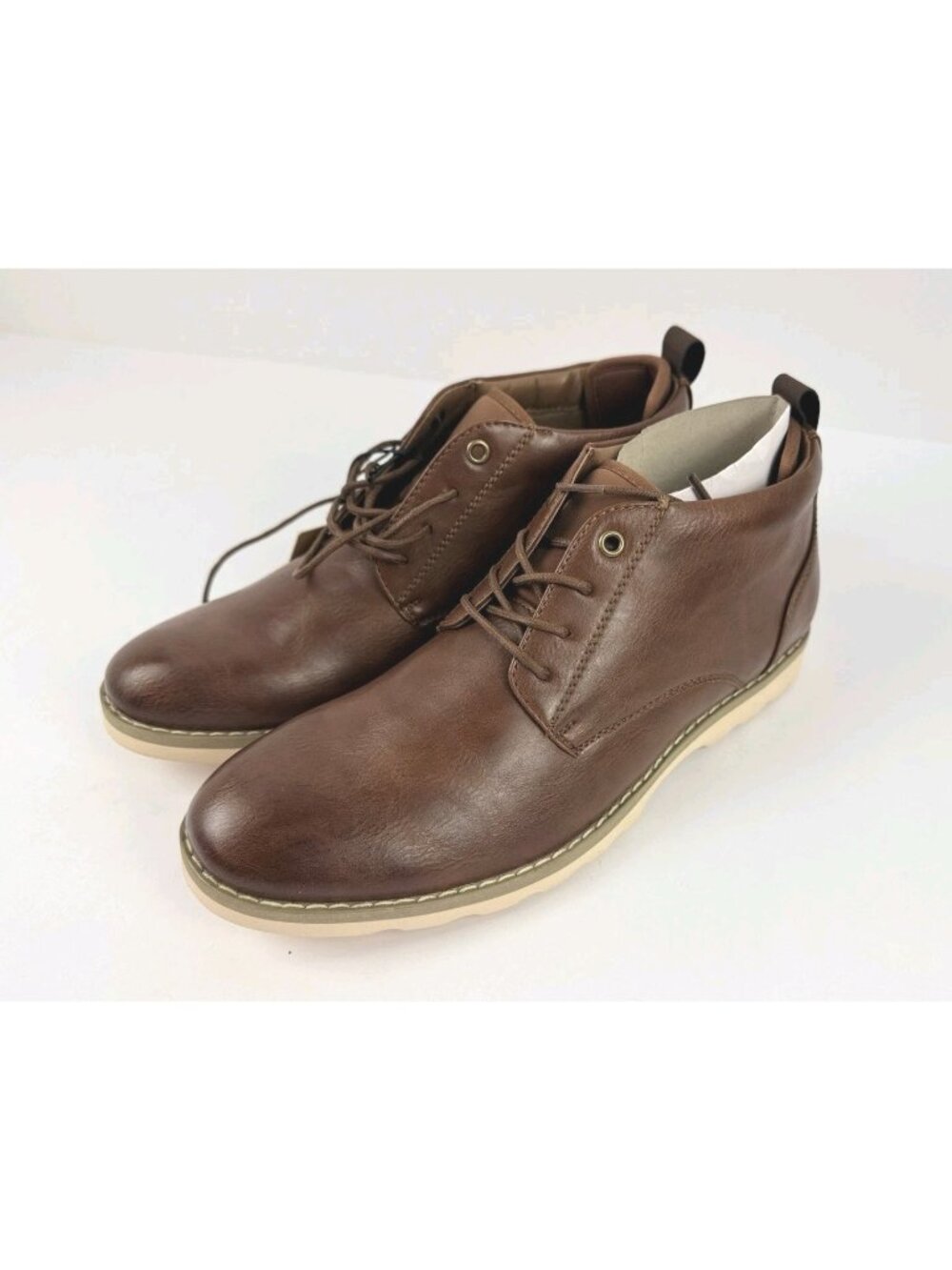 Steve Madden NYC Hoffman Chukka Boots Brown Cognac Mens Size 9,5 Lace Up